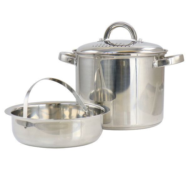 Mainstays Stainless Steel 4 Quart Steamer Pot with Steamer Insert and Lid 